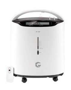 Concentrador de Oxigênio Gaslive com visor digital e botões de controle.