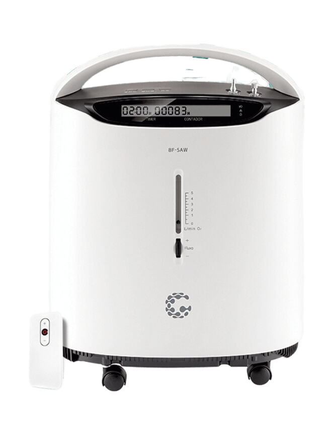 Concentrador de Oxigênio Gaslive com visor digital e botões de controle.